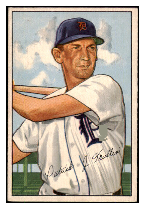 1952 Bowman Baseball #183 Pat Mullin Tigers EX 492100