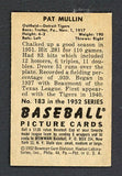 1952 Bowman Baseball #183 Pat Mullin Tigers EX 492100