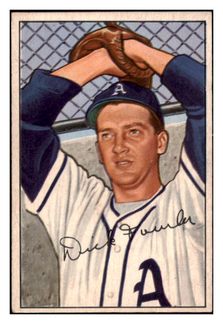 1952 Bowman Baseball #190 Dick Fowler A's EX-MT 492111