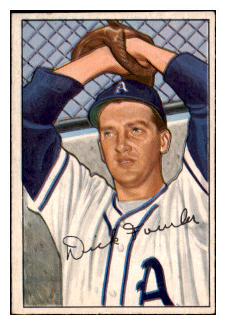 1952 Bowman Baseball #190 Dick Fowler A's EX 492112