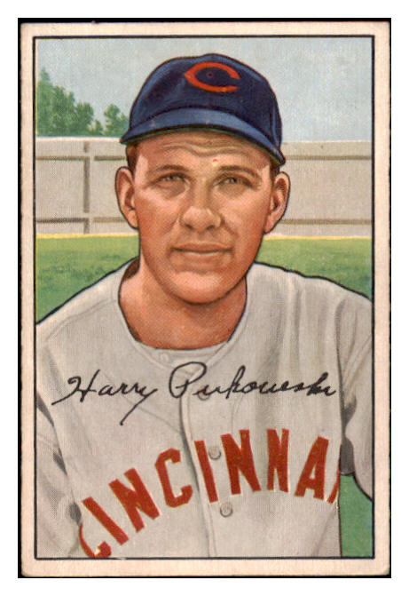 1952 Bowman Baseball #202 Harry Perkowski Reds EX 492128
