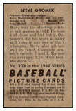 1952 Bowman Baseball #203 Steve Gromek Indians EX 492129