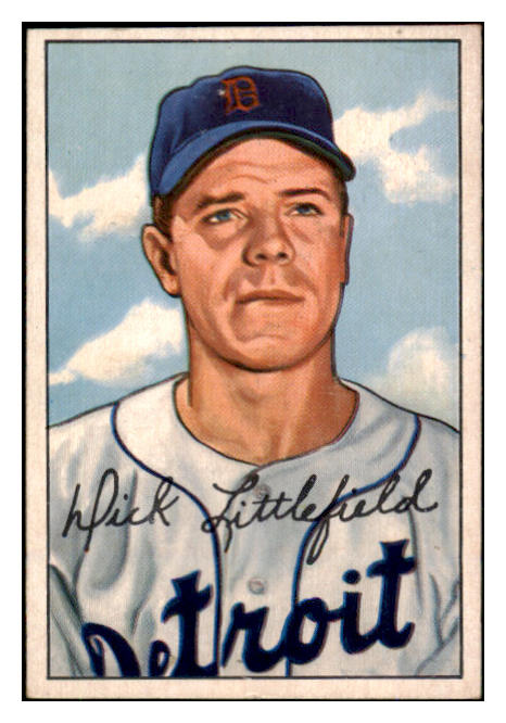 1952 Bowman Baseball #209 Dick Littlefield Tigers EX-MT 492142