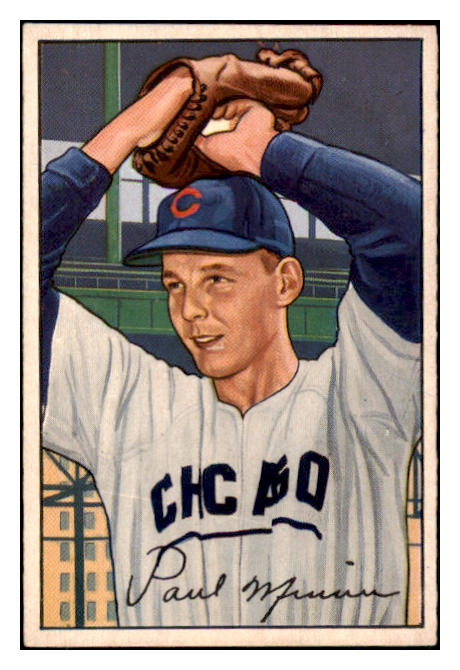 1952 Bowman Baseball #211 Paul Minner Cubs EX-MT 492148