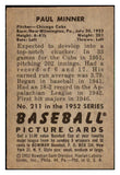 1952 Bowman Baseball #211 Paul Minner Cubs EX-MT 492148