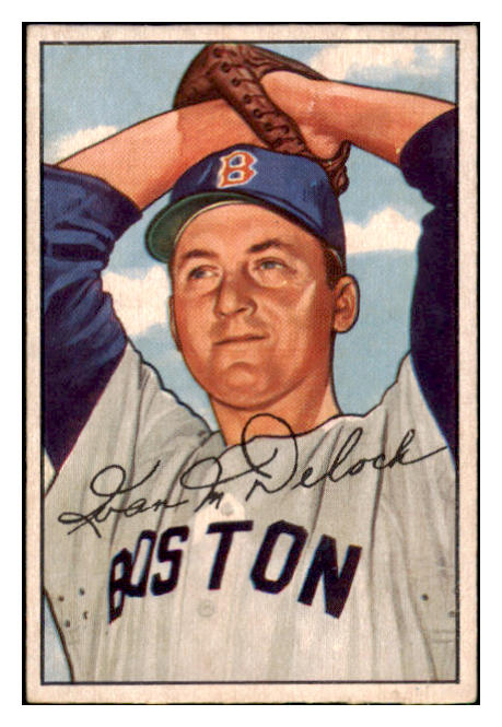 1952 Bowman Baseball #250 Ike Delock Red Sox EX-MT 492179