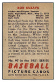 1951 Bowman Baseball #097 Bob Kuzava Senators EX-MT 492182