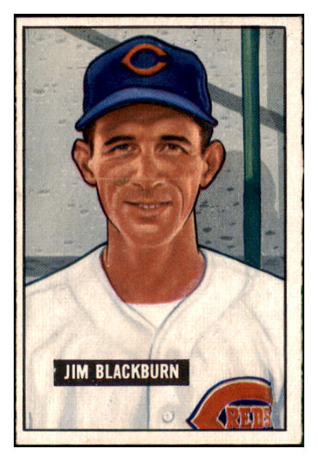 1951 Bowman Baseball #287 Jim Blackburn Reds EX-MT 492188