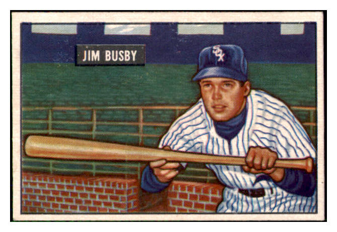 1951 Bowman Baseball #302 Jim Busby White Sox EX-MT 492194