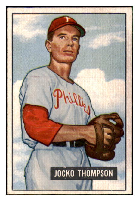 1951 Bowman Baseball #294 Jocko Thompson Phillies EX-MT 492196