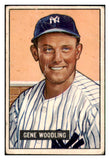 1951 Bowman Baseball #219 Gene Woodling Yankees Fair 492199