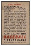 1951 Bowman Baseball #201 Steve O'Neill Red Sox EX-MT 492210