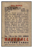 1951 Bowman Baseball #196 Billy Pierce White Sox EX+/EX-MT 492215
