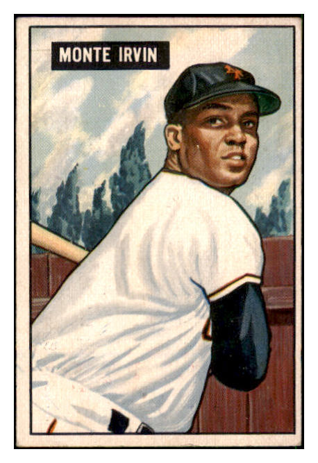 1951 Bowman Baseball #198 Monte Irvin Giants EX+/EX-MT 492222