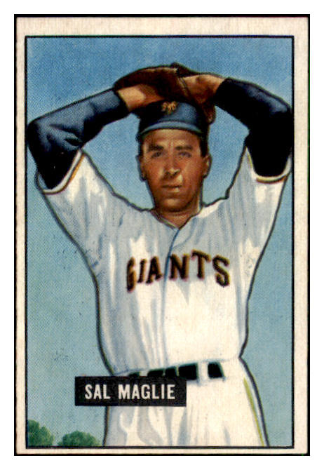 1951 Bowman Baseball #127 Sal Maglie Giants EX+/EX-MT 492226