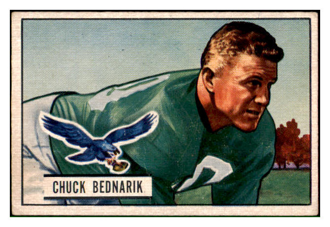 1951 Bowman Football #012 Chuck Bednarik Eagles EX 492231