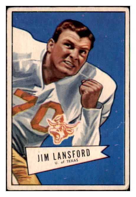1952 Bowman Small Football #144 Jim Lansford Texans VG 492236