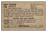1952 Bowman Small Football #120 Dan Towler Rams VG 492240