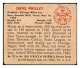 1950 Bowman Baseball #127 Dave Philley White Sox EX+/EX-MT 492246