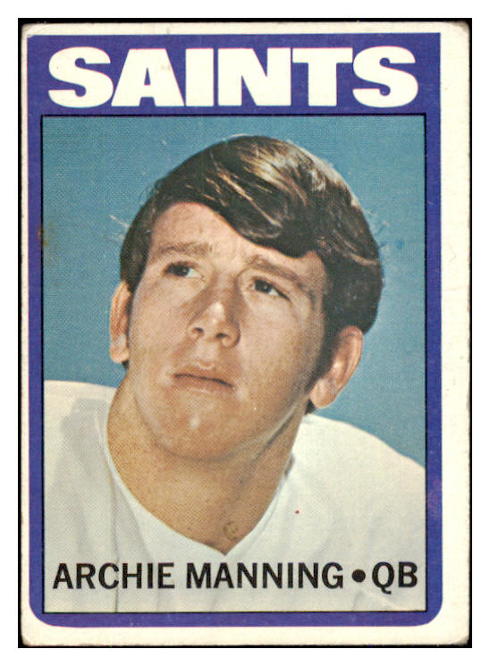 1972 Topps Football #055 Archie Manning Saints VG-EX 492251