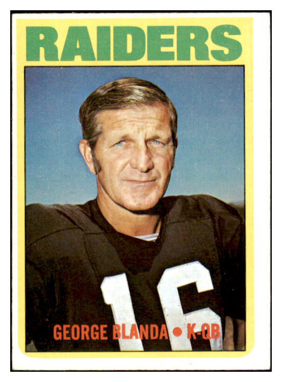 1972 Topps Football #235 George Blanda Raiders EX-MT 492257