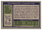 1972 Topps Football #093 Ted Hendricks Colts EX-MT 492261
