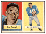 1957 Topps Football #035 Emlen Tunnell Giants VG-EX 492276