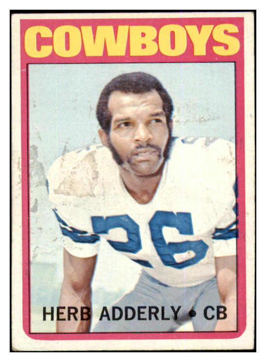 1972 Topps Football #066 Herb Adderly Cowboys EX 492287