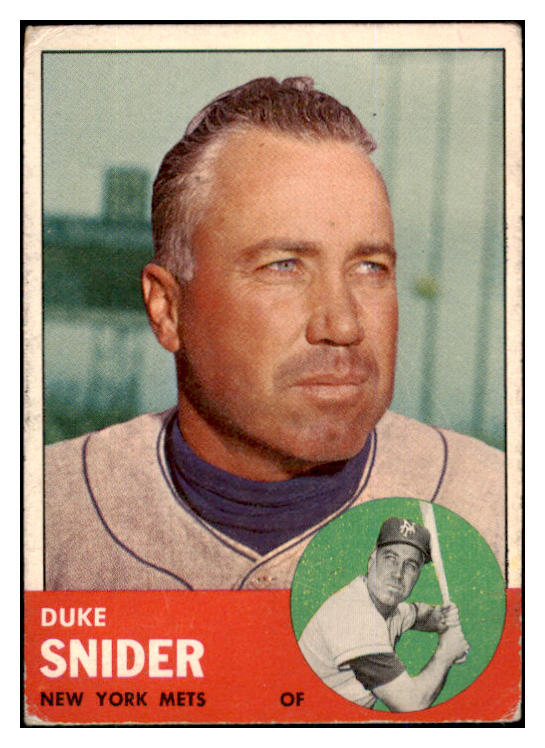 1963 Topps Baseball #550 Duke Snider Mets VG 492294