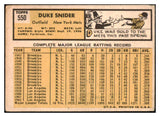1963 Topps Baseball #550 Duke Snider Mets VG 492294
