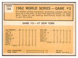 1963 Topps Baseball #144 World Series Game 3 Roger Maris EX 492298
