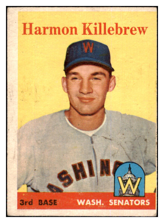 1958 Topps Baseball #288 Harmon Killebrew Senators VG 492301