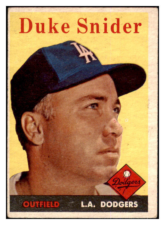 1958 Topps Baseball #088 Duke Snider Dodgers VG-EX 492305