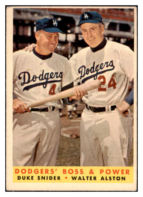 1958 Topps Baseball #314 Duke Snider Walter Alston VG-EX 492309