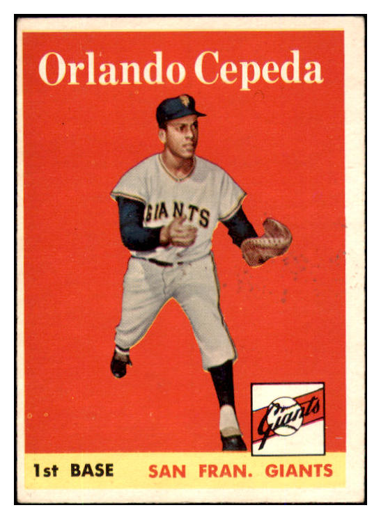 1958 Topps Baseball #343 Orlando Cepeda Giants EX-MT 492317