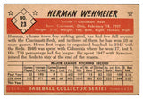 1953 Bowman Color Baseball #023 Herman Wehmeier Reds EX-MT 492350