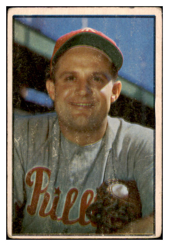 1953 Bowman Color Baseball #028 Smoky Burgess Phillies VG 492359