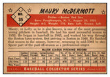 1953 Bowman Color Baseball #035 Maury McDermott Red Sox GD-VG 492370