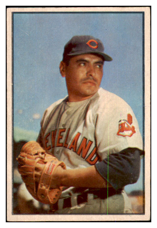 1953 Bowman Color Baseball #043 Mike Garcia Indians EX 492379