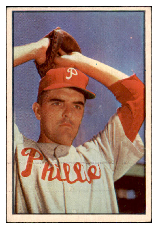 1953 Bowman Color Baseball #064 Curt Simmons Phillies EX 492402