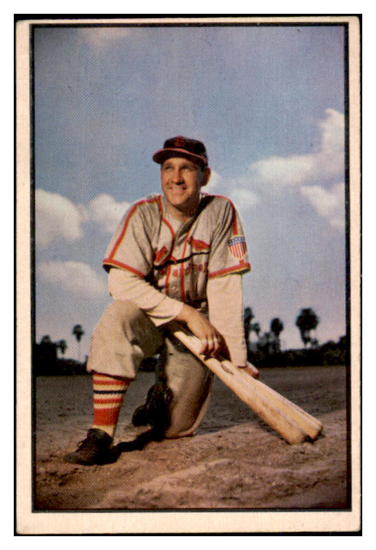 1953 Bowman Color Baseball #081 Enos Slaughter Cardinals VG-EX 492411