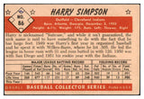 1953 Bowman Color Baseball #086 Harry Simpson Indians GD-VG 492415