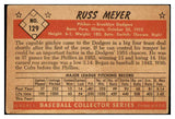 1953 Bowman Color Baseball #129 Russ Meyer Dodgers VG-EX 492432