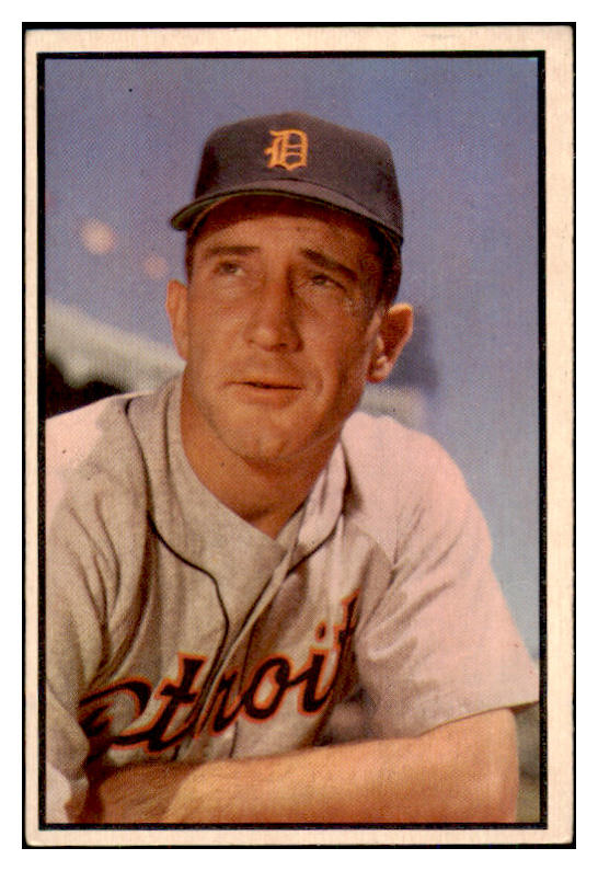 1953 Bowman Color Baseball #132 Fred Hutchinson Tigers VG-EX 492433