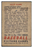 1951 Bowman Baseball #029 Allie Clark Indians VG 492528
