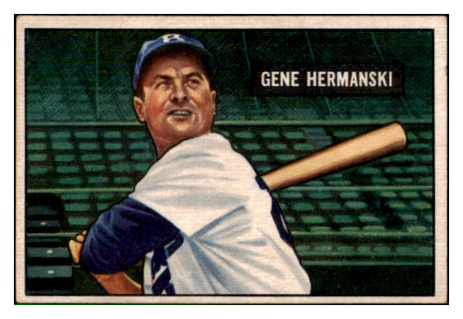 1951 Bowman Baseball #055 Gene Hermanski Dodgers EX 492547
