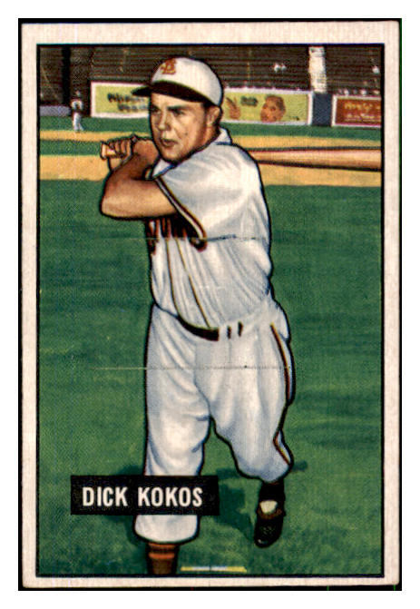 1951 Bowman Baseball #068 Dick Kokos Browns EX-MT 492557
