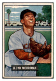 1951 Bowman Baseball #072 Lloyd Merriman Reds GD-VG 492561