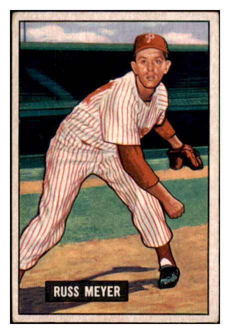 1951 Bowman Baseball #075 Russ Meyer Phillies VG-EX 492564