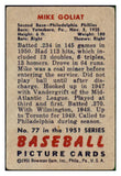 1951 Bowman Baseball #077 Mike Goliat Phillies VG 492566